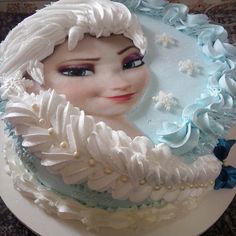 there is a cake that looks like a woman's head