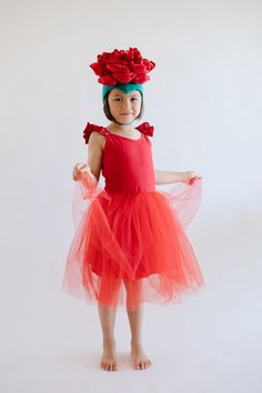 Transform into a magical flower fairy with a pretty tutu! This special edition rose comes with a soft, stretchy tutu dress and a hat that snaps under the chin. Buy it on its own or with our other flower costumes for a sweet bouquet! 95% cotton, 5% spandex Made in the USA. Flower Costumes, Costume Fleur, Daisy Costume, Red Tutu Dress, Halloween Birthdays, Rose Costume, Red Tutu, Flower Costume, Rose Hat