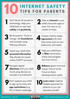 the top ten internet safety tips for parents