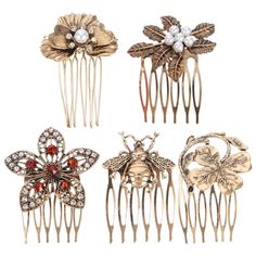 PRICES MAY VARY. Vintage: wearing it on your head makes you more attractive, more beautiful and more noticeable Rhinestone wedding combs: using alloy materials with rust resistance, it can be used for a long time Hair accessories for women wedding: - the delicate design of your hair complements this vintage hair comb, giving you more charm and elegance Wedding hair side combs: hair combs are made of durable alloy metal, not easy to deform, embellished with artificial pearls and shiny rhinestones Vintage Hair Pieces, Decorative Hair Combs, Bronze Hair, Diamond Hair, Side Comb, Rhinestone Hair Comb, Bridal Comb, Rhinestone Hair, Well Decor