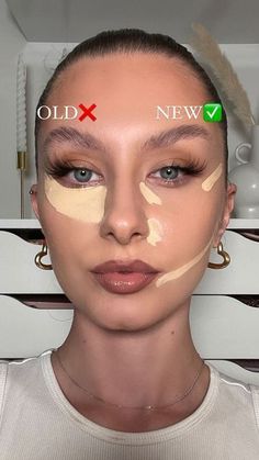 Concealer Placement To Lift Face, Makeup With Only Concealer, Countoring Face Makeup, How To Conceal, Concealer Placement Chart, Conclear Makeup Placement, How To Look Pretty Tips, Concelear Makeup Placement, Only Concealer Makeup Look