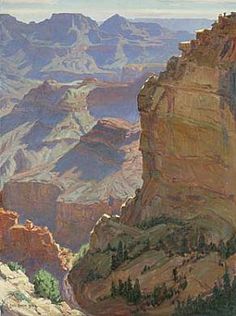 an oil painting of the grand canyon