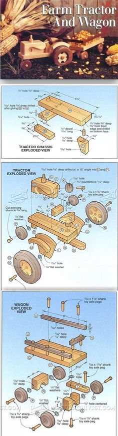 the plans for an outdoor table and bench are shown in three different sections, including one with