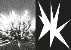 two black and white images one with the letter k and the other with an image of a lightning bolt