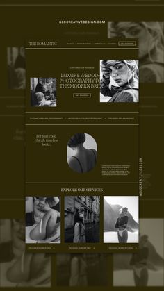 an image of a website page with many different images on the front and back side