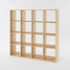 an empty bookcase on a white background with no one in it or someone else