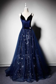 Prom Dress Tulle, Navy Prom Dresses, Blue Evening Gowns, Senior Prom Dresses, Tulle Evening Dress, Satin Evening Dresses, Prom Dresses 2019, Dress Tulle, Beauty Dress