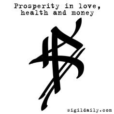 the words prosperity in love, health and money are written with black ink on white paper