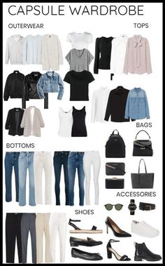 Minimalist Wardrobe Capsule, Capsule Wardrobe Casual, Capsule Wardrobe Women, Perfect Capsule Wardrobe, Classic Capsule Wardrobe, Minimal Wardrobe, Capsule Wardrobe Outfits, Fashion Capsule Wardrobe, Business Casual Outfits For Work