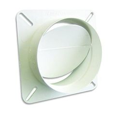 a white wall plate with two plates attached to the side and one on the other side