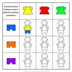 the printable worksheet for children's clothes and t - shirts with different colors