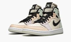 The Women’s Air Jordan 1 High Zoom CMFT “Easter” is a women’s version of the modern remake of Michael Jordan’s first signature shoe in a colorway inspired by the springtime holiday.  Arriving in pastel colored panels, the “Easter” Jordan 1 Zoom CMFT was released by Jordan Brand in Spring 2021 in the soft and airy hues commonly associated with Easter.  The updated Zoom CMFT edition of the Jordan 1 features even more padding around the collar than the standard Jordan 1 model and Nike’s Zoom Air te Air Jordan 1 Zoom Cmft, Yeezy 750, Wmns Air Jordan 1, Nike X Travis Scott, Vapour Max Nike, Jordan Yeezy, Jordan 8, Womens Air Jordans, Adidas Spezial