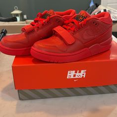 Brand New Never Worn With Box Damage Look At Pics. Billie Eilish X Nike Air Alpha Force 88 Fire Red Women’s 8.5 Mens 7 Billie Shoes, Billie Eilish Shoes, Billie Eilish Merch, Holiday Finds, Nike Red, Red Fire, Billie Eilish, Birthday Wishes, Womens Shoes Sneakers