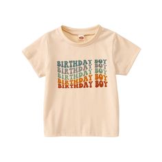 Toddler Birthday Shirt, First Birthday Short Sleeve T-shirt With Text Print, First Birthday T-shirt With Text Print, Cotton Number Print T-shirt For Birthday, Cotton T-shirt With Number Print For Birthday, Short Sleeve T-shirt With Text Print For First Birthday, Summer Birthday T-shirt With Letter Print, Number Print T-shirt For Summer, Letter Print T-shirt For Summer Birthday