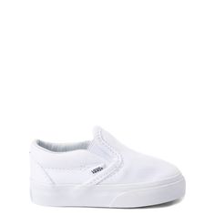 Vans Slip On Skate Shoe - Baby / Toddler - White | Journeys White Baby Shoes, Baby Vans, Shoe Size Chart Kids, Skate Shoe, Vans Slip On, Baby Sneakers, Baby Boy Shoes, Boy Shoes