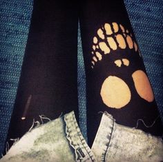 Skull Tights, Look 80s, 00s Mode, Jaket Denim, Moda Rock, Gothic Leggings, Diy Kostüm, Skull Leggings