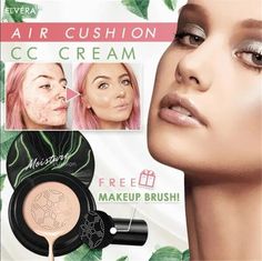 Mushroom Head Air Cushion CC Cream Moisturizing Foundation Air-permeable Natural Brightening Makeup BB Cream Korean cosmetics - AliExpress Bb Cream Makeup, Cakey Makeup, Water Fashion, Unique Makeup, Makijaż Smokey Eye, Cream Makeup, Magnetic Eyelashes