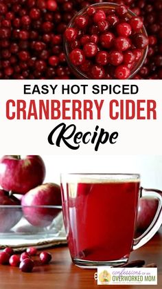 cranberry cider recipe with text overlay