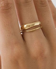 Gold Textured Ring | Gold Stackable Ring | Asymmetric Rings | Rings For Her Rings Gold Plain, Cheap Dainty Gold Rings, Gold Colour Ring, Plain Solid Gold Ring, Attic Gold Ring, Knuckle Rings Gold Simple, Fingers For Rings, Genuine Gold Ring, Wode Gold Ring