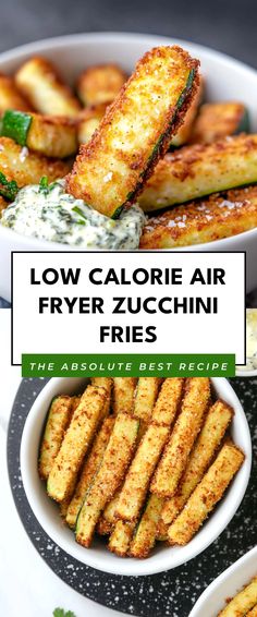 Image for Low Calorie Air Fryer Zucchini Fries Zucchini Cakes Air Fryer, Quick Veggie Snacks, Keto Recipes For Air Fryer, Low Calorie Veggie Recipes, Healthy Snacks In Air Fryer, Easy Air Fryer Vegetables, Air Fryer Steak And Veggies, Veggie Recipes Air Fryer, Air Fry Zucchini Recipe