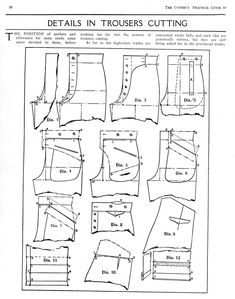 an image of sewing instructions for the pants and blouses that are made from paper