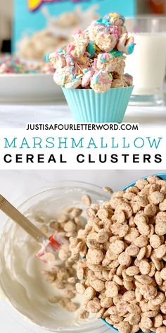 marshmallow cereal clusters are the perfect snack for kids