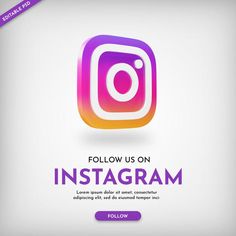 the instagram logo is displayed on a white background with purple and pink colors,