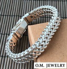 HANDMADE CURB MENS BRACELET Material: solid 925 sterling silver Weight: 70 gr. Width: 11 mm. Thickness: 5 mm. Add to your wrist size 2.5 cm (1 inches) and it will be your size bracelet. We ship to worldwide by registered air mail, it usually takes 20-25 days to arrive, but sometimes it may takes about or more than 30 days(it may affected by post office, custom or weather, ect).. 925 Silver Bracelets For Men, Bracelets Man, Mens Sterling Silver Jewelry, Mens Diamond Bracelet, Mens Silver Jewelry, Expensive Jewelry Luxury, Mens Bracelet Silver, Diamond Jewelry Designs, Star Bracelet