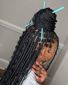 Future Hairstyles, Crochet Hairstyles, Awesome Hairstyles, Aesthetic Hairstyles, Braids Hairstyles Pictures, Cute Box Braids Hairstyles