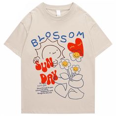 Graphic Streetwear, Women Graphic, Streetwear T Shirt, Women Streetwear, Blossom Print, Men Summer, Streetwear Tshirt, Hoodies For Sale, Streetwear Women