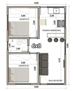 the floor plan for a two bedroom apartment