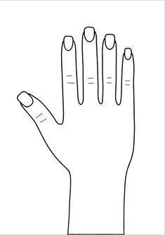 a drawing of a hand with three fingers