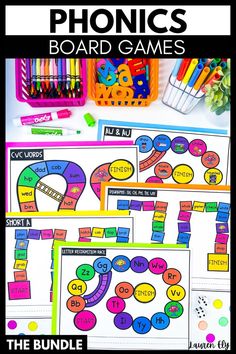 the printable phonics board games for kids