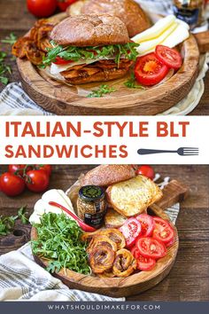 sandwich on wooden board with tomatoes and lettuce surrounding it Blt Sandwiches, Blt Sandwich, Simple Sandwiches, Delicious Sandwiches, Food For A Crowd, Easy Lunches, Old Style, Quick Dinner, Main Dish Recipes