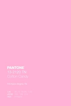 a pink poster with the words pantonee and cotton candy written in white on it