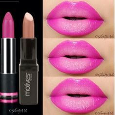 Ombre lips for the day Pink Ombre Lips, Lip Ideas, Ombré Lips, Ombre Lipstick, Pretty Lips, Witch Makeup