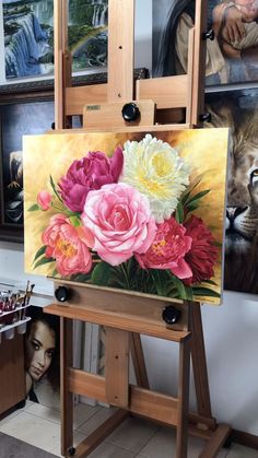 Elton Brunetti | Rosa e peônias, óleo sobre tela 60 x 90cm🌹🎨 Essa pintura faz parte do meu Curso Online de Pintura de florais onde você vai aprender e... | Instagram Violin Painting, Rose Painting, Diy Art Painting, Canvas Art Painting, Diy Art, Decoupage, Art Painting, Canvas Art, Paintings