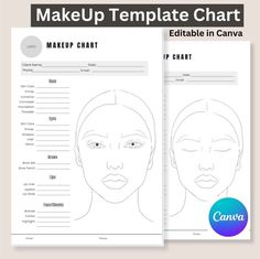 Face Charts, Makeup Face Template, Face Chart Template, Face Template Makeup, Eyes Template, Makeup Charts, Face Template, Eye Skin Care, Makeup Face Charts