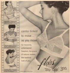 1950s vintage brassiere AD FLEXES Slip loop Bra white or black 032617 | eBay Tumblr, Sewing Bras, Vintage Bra, Bullet Bra, Helping Other People, Smart Jokes, Silent Film, What Is Tumblr, Print Ad