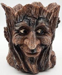 Funny face tree trunk planter. New.   Measurements are shown in the pictures. T-Y Whimsical Tree, Succulent Bonsai, Tree People, Cartoon Face, Tree Signs, Face Planters, Cartoon Faces, Funny Face, Funny Faces