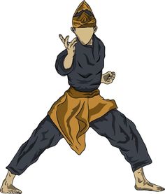 an image of a man doing karate moves with his hands in the shape of two fingers