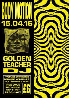 the poster for body motion's golden teacher bj, featuring an image of a man