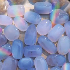 Blue Chalcedony Mini Palm for Stress & Anxiety Relief Element Spirit, Love All Of You, Calm Meditation, Crystal Vibes, Chakra Third Eye, Zodiac Sign Aquarius, Crystal Aesthetic, Palm Stones, Pretty Rocks