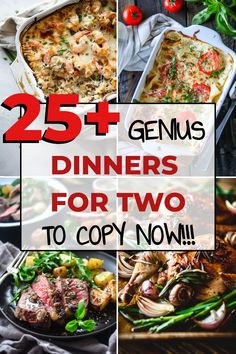 25 + genius dinner ideas for two to copy now