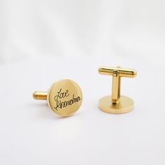 Handwriting cufflinks, personalized cufflinks, Custom Cufflinks for Him, Wedding Cufflinks, Groomsmen Gift, Engraved Cufflinks, Groom Cufflinks, father of the bride gift One of a kind pieces for your loved ones on special days. Engraved with any handwriting or regular font. CUFFLINK size: 16mm diameter Finishes available: Gold, Silver, Rose Gold and black                               Our pieces are high polished  stainless steel. This won't tarnish. Tie Clips https://www.etsy.com/shop/LifePrint Classic Engraved Cufflinks For Wedding Gift, Personalised Cufflinks Wedding, Luxury Screw Back Cufflinks For Wedding, Wedding Cufflinks Groomsmen, Luxury Screw-back Cufflinks For Wedding, Father Of The Bride Gift, Engraved Cufflinks, Groom Cufflinks, Wedding Cufflinks