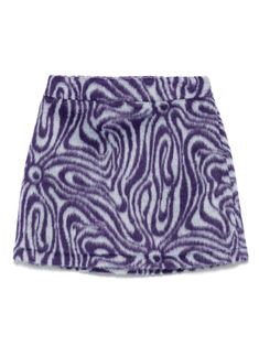 grape purple/light blue brushed finish swirl pattern concealed side zip fastening full lining A-line straight hem Junior Girls Clothing, Skirt Purple, Dress With Jean Jacket, Moschino Kids, Baby Boy Accessories, Dolce And Gabbana Kids, Purple Light, Boys Accessories, Swirl Pattern