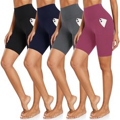 PRICES MAY VARY. ✔Two side Pockets - Our women compression biker shorts feature big side pockets, which are available for mobile phone,key,airpods and cash.Chafe-free and ergonomic seams for a natural range of motion. ✔Material - This athletic running shorts for women is made of 92%Nylon,8%Spandex, which is quick dry, stretchy, smooth,soft, breathable and comfortable,will keep you cool and comfortable when you exercise. ✔Designs - Super high waist,elastic waistband,double layer design and flowy Plus Size Biker Shorts, Yoga Leggins, Yoga Short, Plus Size Workout, Black Yoga, Waist Workout, Outdoor Running, Athletic Sports, Shorts Pants