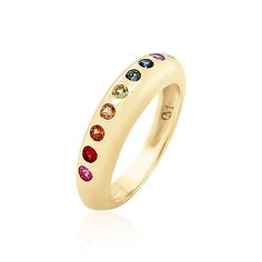 I rate the stackability of this ring a 10/10! For any of my green girlies or rainbow-addicts, this one goes out to you. She layers beautifully with all your go-to faves and is available in two charming stone choices. Available in 14k yellow gold, rose, or white gold Available in .40ctw multicolor sapphire & .04ctw diamonds, or .38ctw tsavorite garnet Ring measures 4mm wide By Claudia Mae Tsavorite Garnet Ring, Green Diamond Rings, Rainbow Sapphires, Tsavorite Garnet, Local Jewelry, Jewelry Studio, Garnet Rings, Gold Bands, Blue Topaz