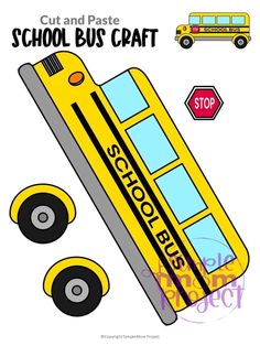 cut and paste school bus craft