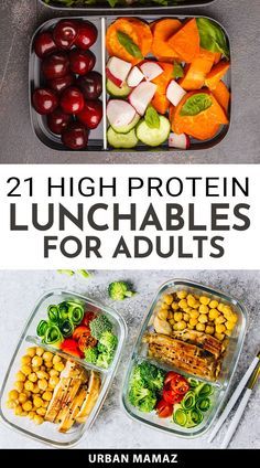 the cover of 21 high protein lunchables for adults